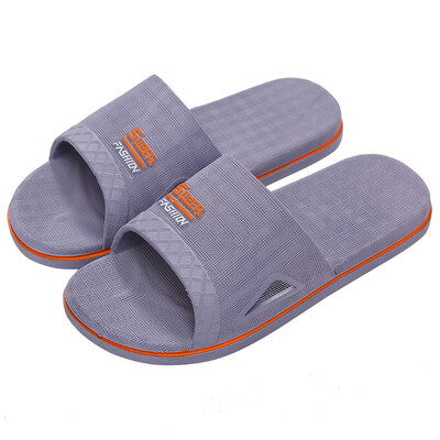 

Antarctic Nanjiren slippers mens fashion check home bathroom shower sandals gray 44 yards 19D014