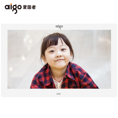 

Patriot aigo Digital Photo Frame DPF83 Widescreen 8-inch HD Photo Album Smart Home Support Video Music SD CardU Disk Pearl White