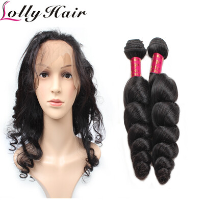 

Хорошая 7A бразильская Virgin Hair Loose Wave 2Bundles с 360 застежкой кружева Бразильская свободная волна Virgin Hair With 360 Closure