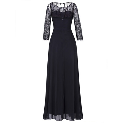 

CAZDZY Scoop Neck Half Sleeves Lace Evening Dress