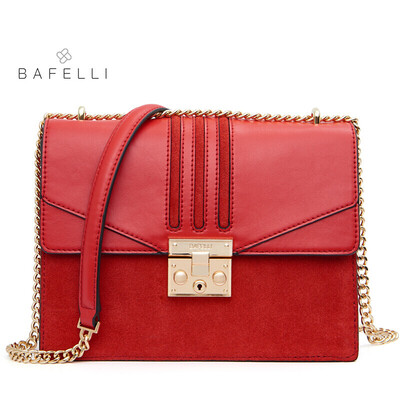 

BAFELLI зима новый сланцевый кожаный мешок синий bolsos mujer матовое замшевое коровьего крохотного мешка