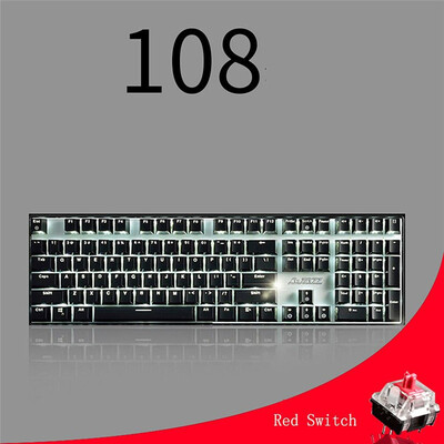 

Ajazz AK33I Игровая механическая клавиатура Red Switch 108 клавиш без конфликтов USB-разъем с подсветкой Мультимедийные клавиши - черный