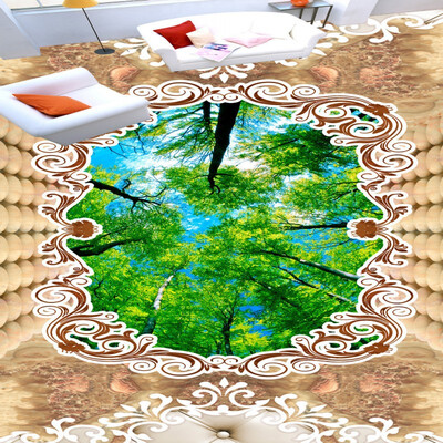 

Free Shipping Marble parquet thickened floor conference living room high-quality custom wallpaper bedroom mural 250cmx200cm