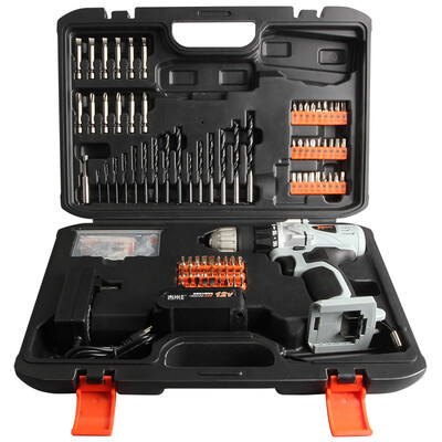 

Jimmy home JM-GT8812 88 pieces charging drill set 12V lithium battery hand drill set home machine repair auto repair home improvement repair power tool kit