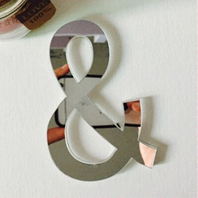 

20cmx14cmx12cmthick Big Size Wedding LOVE Letters Home decoration English 3D mirror wall Stickers Adhesive Alphabet For wall