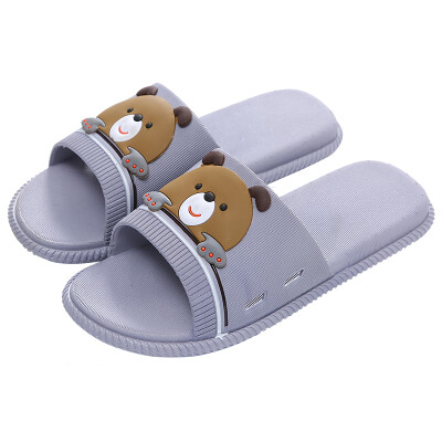 

Antarctic Nanjiren slippers male cartoon bear parent-child couple home bathroom sandals gray 42 yards 19D012