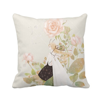 

Flower Chinese Classical Style Illustrator Polyester Toss Throw Pillow Square Cushion Gift