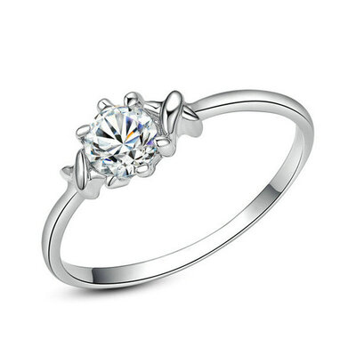 

Yoursfs® 18K White Gold Plated 05Ct Simulated Diamond Ring Use Austrian Crystal Fashion Jewelry