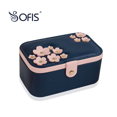 

SOFIS double jewel box cherry blossom jewelry box jewelry storage box necklace ring box simple original birthday gift