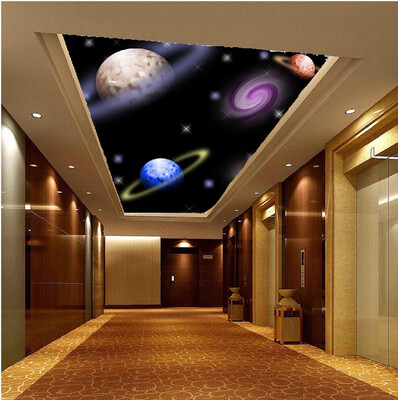 

3D photo wallpaper Large mural 3D stereo ceiling Star Universe wallpaper living room ceiling hotel KTV wallpaper mural