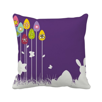 

Easter Religion Festival Purple Butterfly Square Throw Pillow Insert Cushion Cover Home Sofa Decor Gift