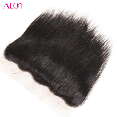 

Alot Top Grade 100% человеческие волосы Индийская кружева для волос из черной кожи Frontal Closure 13X4 «Прямые волосы натурального цвета на складе