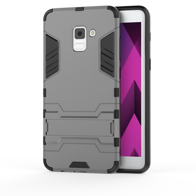

Shockproof Ultra-thin Armor Plastic TPU Back Case Cover with Stand Holder Phone Case for Samsung Galaxy A7 2018