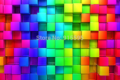 

Custom Wall Mural Wallpaper Modern Art Painting Colorful Lattices KTV Bar Living Room TV Background 3D Wall Murals Wallpaper