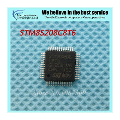 

5PCS free shipping STM8S208C8T6 STM8S208 C8T6 8S208C8T6 8-bit Microcontrollers - MCU Performance LN 8-Bit 24 MHz STM8S MCU
