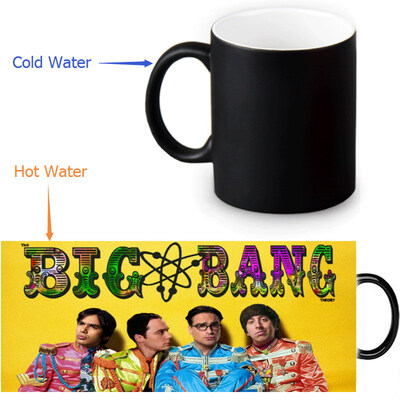 

The Big Bang Theory 350ml12oz Heat Reveal Mug Color Change Coffee Cup Sensitive Morphing Mugs Magic Mug Milk Tea Cups