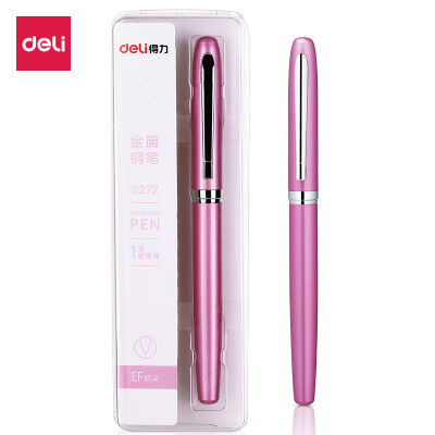 

Deli deli EF dark tip excellent series of posture posture pen pen metal punch ink pen red S272