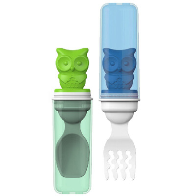 

Edison Edison Owl Portable Tableware Set Green Blue