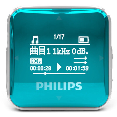 

Philips (PHILIPS) SA2208 Летающий звук 8G лихорадка без потерь мини-спорт работает MP3-плеер FM-радио запись зеленый