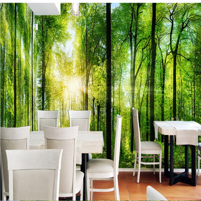 

Custom 3d mural Jungle forest 3d landscape background wall painting home Decoration bedroom living room wallpaper mural