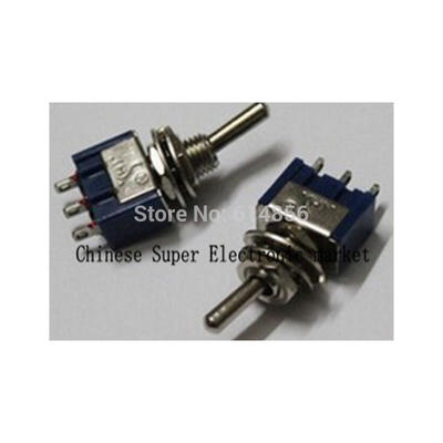 

10PCS Toggle SPDT 3-Lugs ON/OFF/ON Switch 6A 125V/3A 250V