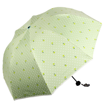 

Paradise umbrella black plastic anti-UV umbrella umbrella umbrella cute wave point ladies sun umbrella umbrella 3312E sweet honey fresh green