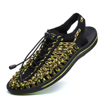 

AiDELi Fashion Hand Knit Shoes Hole Shoes Beach Shoes Mens Sandals casual shoes