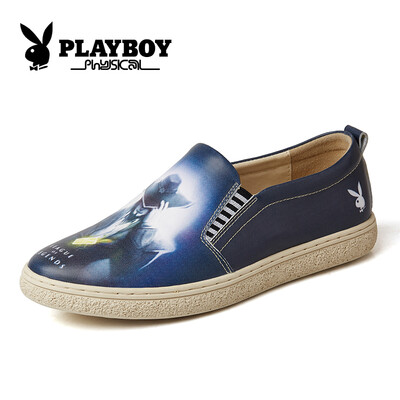 

PLAYBOY Playboy мужской случайная обувь тенденция европейской и американской печатной ленивой обувь граффити обуви прилив подростки CX37101 животного леопард 44