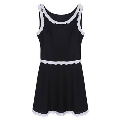 

Lovaru ™HONEY MODA Cute girls patchwork mini dress black and white women vestidos sweet lovely style