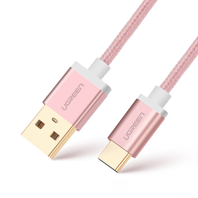 

Green Union Type-C data line Andrews mobile phone charging cable fast charge USB adapter charger power cord support Huawei P9 glory millet 5 music as 1 meter 20866 rose gold