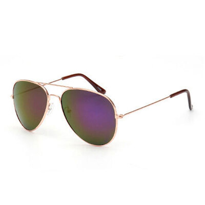 

Солнцезащитные очки классические Aviator UV400, серебристая оправа с белыми линзами