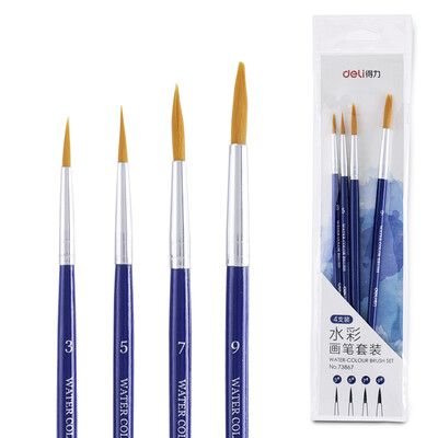

Deli deli 4 single number 3579 gouache brush oil brush oil painting special pen blue 73767