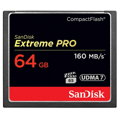 

SanDisk 64 ГБ Скорость чтения 160 МБ / с Скорость записи 150 МБ / с Экстремальная скорость Карта памяти CompactFlash Карточка UDMA7 CF
