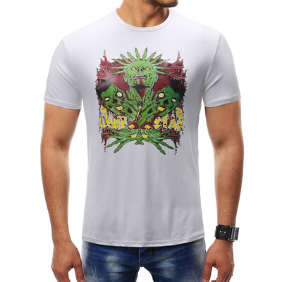 

Male 2018 Summer Short Sleeve Character Printing Shirt O-Neck Slim Men T-Shirt Tops Fashion Mens Tee Shirt T Shirts
