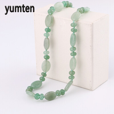 

Yumten Aventurine Jade Necklace Power Natural Water Droplets Crystal Men Jewelry Gift Pentagram Mortal Kombat Kpop Horse Hamsa