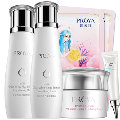 

PROYA Marine Transucent White Ex-gratia Pack (вода 150 мл + молоко 120 мл + крем 50 г + сущность 15 мл + маска 25 мл * 2) отбеливание кожи отбеливание