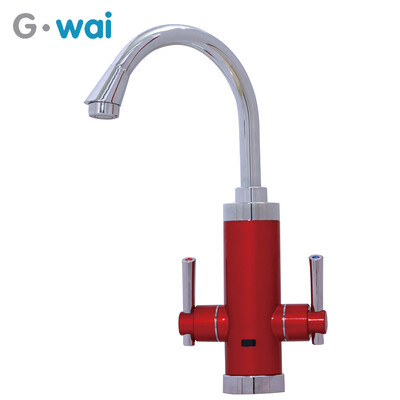 

GWAI 3 Second Instant Water Heater Duel Handle With LCD Temperature Display Instant Hot Water Faucet Water Heating Tap DRS-X30F4