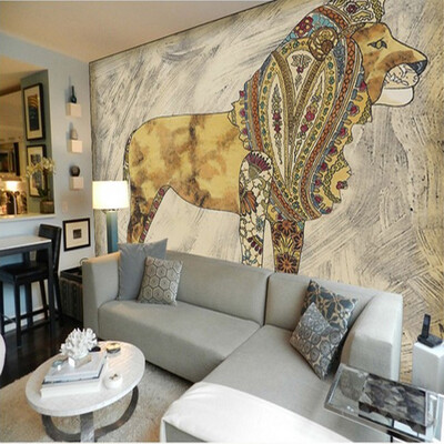 

Custom 3d mural Custom large mural living room bedroom TV background wallpaper retro abstract Animal Zebra wallpaper mural