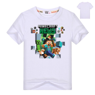 

Kids Boys Minecraft Run Away майка 2018 Летний возраст 3-13 Дети Видеоигры Tee Girls Приключения Топы Костюм День рождения