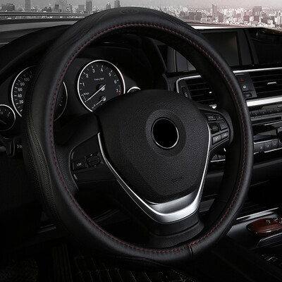 

Chi Qin steering wheel cover leather cowhide way Guanlaoke Fox Yinglang Xuan Yi Fu Rui Si Qi Jun set BMW 5 Series Four Seasons 3D Sports Inlay Beige