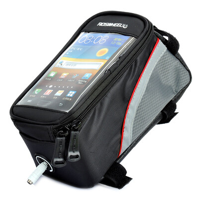 

Top Tube Belt Bag w 35mm Cable for 55" Touch Screen Phone - Black Red