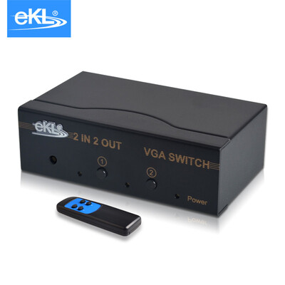 

eKL KVM switch 2 port USB multi-computer VGA switcher video KVM manual two in one out shared mouse&keyboard display printer sharing device 21A
