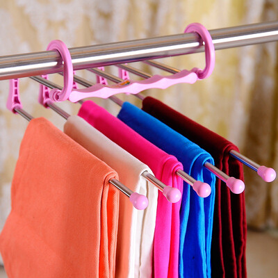 

Jingdong Supermarket Bao You Ni retractable stainless steel magic trousers multi-function wardrobe pants folder DQ-0825