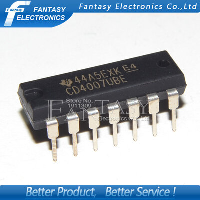 

10PCS CD4007UBE DIP14 CD4007 DIP CD4007BE new&original IC free shipping
