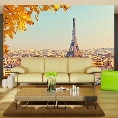 

Custom Mural Wallpaper 3D Eiffel Tower Maple Leaf Photo Wall Murals Living Room Bedroom Backdrop Wall Decor Papel De Parede 3 D