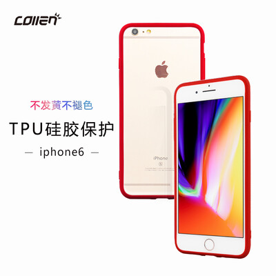 

Collen iphone6 ​​/ 6s Mobile Shell Apple 6S / 6 Обложка Mobile Shell Тонкий прозрачный скраб Мягкий красный