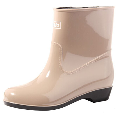 

Warrior rain boots in the tube womens shoes waterproof shoes cover shoes rain boots rubber shoes HXL523 khaki 38