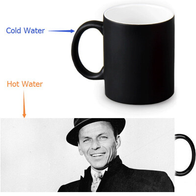 

Frank Sinatra 350ml/12oz Heat Reveal Mug Color Change Coffee Cup Sensitive Morphing Mugs Magic Mug Milk Tea Cups