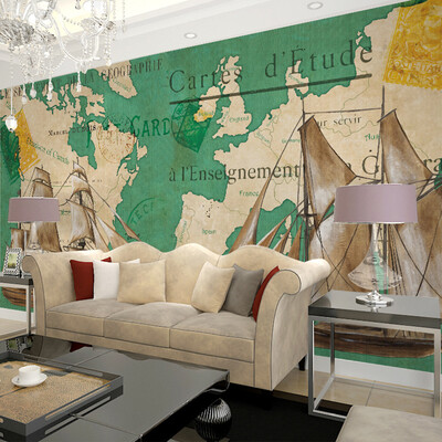 

Photo wallpaper Vintage sailing map large mural nostalgic living room bedroom study Cafe Restaurant TV background wall wallpaper
