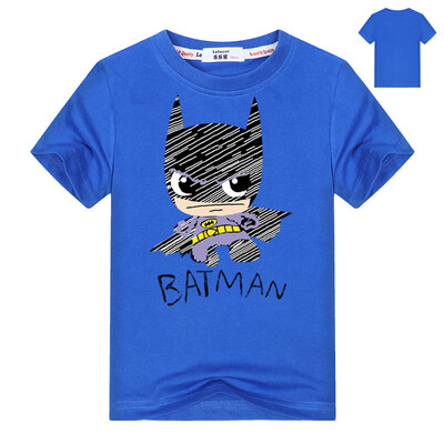

3-13years Малыш Мальчики Little Batman майка Летние новые дети хлопка Дети Шорты Baby Boys Girls Super Hero tops tees t shirt